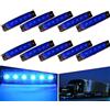 VIGORFLYRUN PARTS LTD 10x 6 LED 3.8 Luce Laterale da Camion Indicatore LED Lampada di Posizione, per 24V Rimorchio Camion Furgone Rimorchi Auto Trattore Camper SUV - Blu