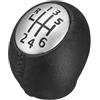 Dnhqknog Pomello Leva Cambio Per DACIA Per DUSTER 2009-2025 Pomello Cambio Manuale 6 Marce Pelle PU Nero Plastica Manopola Cambio