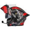 EBAYIN Casco Da Moto Modulare Con Bluetooth Integrato Certificato ECE, Ampio Angolo E Campo Visivo, Design Integrale Flip-up Con Doppi Altoparlanti Stereo E Microfono Integrati(H,M=(57~58cm))