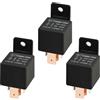 MOCNT 3 Pezzi 12V 80A Auto Relè SPST 4 Pin Automobile Relè Auto Interruttore Relè Aperto Contatti Relè Camion Elettrico Relè Impermeabile Motociclo Pesante Relè ON OFF