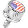 XMMT Moto Chrome Zigrinato Parafango Sella Bullone Vite 1/4-20 Filettatura per Harley Sportster 883 1200 Touring Softail Dyna CVO, Bandiera Americana