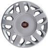 Rixto Kit di 4 copricerchi adattabili - per FIAT MULTIPLA Restyling modello 2004 (LOGO ROSSO) - diametro 15 - non originali