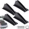 Generico Diffusore Per Paraurti Posteriore - Pinne Di Squalo Per Auto, Spoiler A Labbro Triangolare Aerodinamica Migliorata | Accessorio Modificato Universale Con Struttura In Fibra Di Carbonio, Deflettore Del