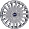 Rixto Kit di 4 copricerchi adattabili - per FIAT STILO JTD modello 2004 (LOGO BLU) - diametro 15 - non originali