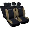 Rebeca Shop COPRISEDILI PER AUTO COMPATIBILI CON 500 MADE IN ITALY SET IN VARI COLORI (Nero/Beige)