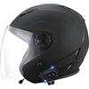 JianJud Caschi Jet Moto,Bluetooth Casco Mezzo Moto con Visiera Parasole--Omologato ECE 22-05 Scooter Chopper Skateboard Ciclismo Gioventù Uomo Donna Casco E,S