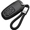 ontto Custodia per chiave auto, adatta per Audi A4 A1 A3 S4 B7 B8 A6 A5 A7 A8 Q5 S5 S6 Q7 PU pelle portachiavi custodia portachiavi custodia 3 tasti B nero
