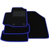 Somer Car Kit Tappetini Auto compatibili con Opel Agila B 2008-2014 - 2 ganci | Set Tappeti in Moquette, Tappeto auto su misura, bordo blu