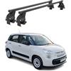 OMAC Barre trasversali Menabo compatibili con Fiat 500L 2012-2024 Nero