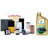 ricambi auto smc KIT TAGLIANDO CON 4 FILTRI MISTI PER MOTORI 1.3 MULTIJET (FILTRO OLIO, FILTRO ARIA, FILTRO CARBURANTE E FILTRO ABITACOLO) + 4 LITRI OLIO MOTORE SELENIA WR 5W40 PER IMPIANTO PURFLUX