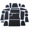 Generico Tappetini antiscivolo Tappetino Slot Per Cancello Auto Tappetino Antiscivolo Per Porta Tappetino In Gomma Scanalatura Tappetino Per Interni Accessori Per Ford Per Ecosport 2018 2019(Blu)
