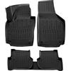 J&J AUTOMOTIVE SCOUTT Tappetini Auto in Gomma Su Misura per Volkswagen Golf Plus 2005-2014, Set da 5 Pezzi, Tappeti 3D Design con Bordo Alto, Inodore, Qualità Premium