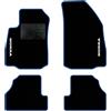 QUEMAR Tappetini Auto compatibili con Opel Mokka e Mokka X 2012-2020/ Kit Tappeti Moquette e Gomma su Misura (Set 2 Anteriori +2 Posteriori)/ Ricami e Colori Personalizzati (Bordo Blu, 2 Ricami)