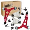 kW&HP KIT BRACCI OSCILLANTI RINFORZATI TRAPEZI INFRIORI + SUPERIORI + BIELLETTE + GOMMINI COMPATIBILE CON TUTTI I MODELLI DI ALFA 147 156 GT