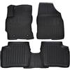 J&J AUTOMOTIVE SCOUTT Tappetini Auto in Gomma Su Misura per Toyota Prius 2003-2009, Set da 5 Pezzi, Tappeti 3D Design con Bordo Alto, Inodore, Qualità Premium