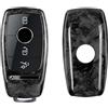 M.JVisun Forgiata Fibra di Carbonio Custodie per Chiavi Auto Per Mercedes-Benz AMG A220, CLS, E, E63S, GLE 350 4Matic, S - Nero