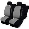 Lupex Shop Copri-sedili Auto Compatibili Panda Seconda Serie (mod.169) Versione Intera | Grigio Chiaro | Set Copri-Sedile Anteriori e Posteriori | Logo Ricamato | Airbag Compatibile | Accessori Auto