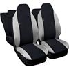 Lupex Shop Coprisedili auto compatibili con Smart Fortwo prima serie W450 dal 1998 al 2007, Nero/Grigio chiaro, Made in Italy, Logo Ricamato, tessuto poliestere, set sedili completi anteriori