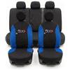 Auto Accessori Lupex Coprisedili Compatibili con 500L (2012 al 2022), Set Anteriori o Completo 13 Pezzi, in Policotone Traspirante MADE IN ITALY (Nero Blu Royal)