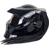 ZGFHTY Casco Integrale per Moto Visiera Frontale Apribile Trecce E Spie Approvato ECE Personalizza Casco Integrato per Moto Corse per Ciclomotori Fuoristrada per Adulti Gloss Black,L