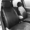 Generic Coprisedili Auto Universale Similpelle Nero Nero 1+1 Copri-Sedile Universali per Anteriori e Posteriori Eco Pelle Accessori Auto Interno