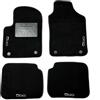 Generico Set Tappetini Auto in Moquette per Fiat 500 dal 2013 in poi, 4 Pezzi, con Battitacco, Clip di Fissaggioe bordino antiscivolo, Nero (qualità moquette standard 6 mm, 4 ricami)