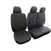 Texmar Coprisedili in Ecopelle 2+1 (1 Singolo 1 Doppio) Nero per Volkswagen Transporter T4 1999-2003 con Guida a Sinistra o a Destra