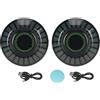 Cyrank 2PCS Luci LED RGB per Interno Auto, Luce LED Magnetica Auto, Intelligenti a Colori a 32 Bit RGB Luci Interne per Auto Luce Ritmica a LED