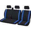 Susy Shop Coprisedili Universali Per Furgoni e Camion 3 Posti, Vari Colori, Anteriore 2+1 Compatibile Con Bracciolo (Nero - Blu)