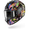 Shark, Casco Moto Integrale RIDILL 2 RAGING BEAST Black Violet Yellow KVY, XL