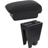 PaCsci Poggia braccio Auto Per Peugeot 107 Bracciolo Box Auto Bracciolo Box Portaoggetti Bracciolo console centrale(A Black line NO USB)