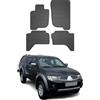 OMAC Tappetini in gomma per auto compatibili con Mitsubishi L200 2007-2016 OMAC Adatta 3D Nero