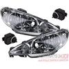 Johns Set di fari alogeni per Peugeot 206 incl. motori Stell per LWR L R