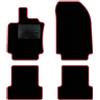 QUEMAR Tappetini Auto compatibili con Renault Clio IV e Grandtour 2012-2019/ Kit Tappeti Moquette e Gomma su Misura (Set 2 Anter.+ 2 Poster.)/Ricami e Colori Personalizzati (0 Ricami, Bordo Fucsia)
