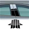 KUNGKIC Per Alfa Romeo Giulietta 2010 - 2020 B colonna copertura auto finestra colonna adesivo decorativo finestra B pilastro adesivo accessori,6 pezzi (nero)
