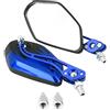 Akozon retro scooter + Specchi retrovisori moto Coppia di specchietti universali 8mm 10mm Scooter per moto in alluminio Modello retrovisore laterale(Blu)