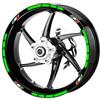 Pimastickerslab Set Completo Adesivi Strisce Cerchi Ruote Moto 17 Pollici Tricolore Bandiera Italia Filetto Cerchioni Gomme Race Sport Stickers Strips Universale RT0026 (069 Verde Fluo)