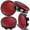 Biomar Labs Compatibile con BMW Coprimozzi 68 mm 36136783536 Tappi Centro della Ruota per Cerchi in Lega Nero Rosso CBZ 12