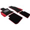 IL TAPPETO AUTO BY FABBRI 3 COLOR0000001R, Tappeti auto moquette antiscivolo, Su misura, 2 Ricami, Rosso