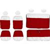Rebeca Shop 500_Hybrid- Copri-sedili Auto Compatibili 500 Hybrid 2021 | Set Coprisedili Anteriori e Posteriori | Logo Ricamato | Airbag Compatibili | Accessori Interni (Bianco/Rosso)