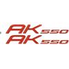 labelbike - 2 Adesivi 3D Moto Scooter Scritte AK 550 Protezione e Decorazione in Resina compatibile con KYMCO AK550