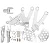 Pexorin Pedane anteriori for pilota CBR 600 RR 2003 2004 2005 2006 Staffa poggiapiedi Pedane CBR600RR Poggiapiedi Pedana posteriore per moto(Silver)
