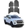 OMAC Tappetini in Gomma Compatibili con Isuzu D-Max 2019-2026 Tappetini Auto Gomma Nero 4tlg