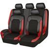 XJNNBR Auto Set Coprisedili per VW Scirocco/Sharan/T-Cross/T-roc/Taro/Tiguan 2000-2023 2024, Fodere Coprisedili Protezione Anteriori Posterior Sedili Traspirante Comodo Accessori,F