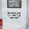 Pimastickerslab Kit 1 Adesivo stickers per camper CASA STELLE CIELO NOTTE -caravan roulotte- accessori decal scegli colore cod.1826 (070 NERO, cm 40 x 20)