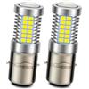 Ruiandsion 2 pezzi BA20D Lampadina LED per fari moto Giallo Limone H6 DC 10-50V Super Luminosa 2835 54 Chipsets SMD LED con lente proiettore per faro moto, Non-polarità