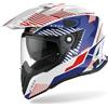 AIROH CASCO COMMANDER BOOST WHITE/BLUE GLOSS S
