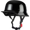 BYFHHHH Casco Jet Casco Mezza Calotta, Certificazione ECE Mezze Casche Stile Tedesco retrò Casco Moto Casco Cervello Mezza Calotta Casco Scooter Casco Chopper per Adulti G,L=59~60CM