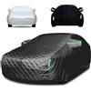 XMYAN Telo Copriauto Antigrandine Imbottito per Audi A3 Sportback, Telo Grandine AutoImbottito Telo Auto in Cotone Vento e Polvere Antipolvere Antivento Antineve(Black)