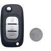 TEKLIGHT CORRIERE ESPRESSO 24/48h Guscio Chiave Telecomando + Batteria CR2032+ Logo non originale Compatibile con SMART 453 FORTWO FORFOUR Cover Ricambio 3 Tasti Riparazione Sostituzione Lama VA2